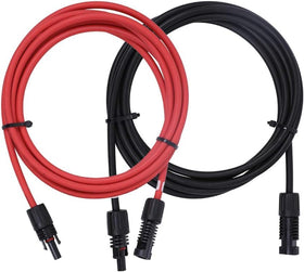 Renogy extension cable enables clean panel-to-controller spacing.