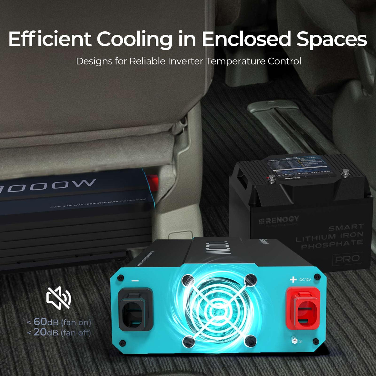 Renogy Inverter P2 wired remote included for distant control
