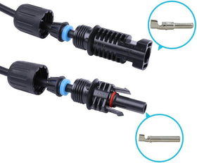 Renogy red and black connectors provide clear polarity and secure connections.