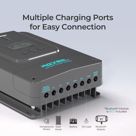 Renogy Rover 60A MPPT controller Modbus port visible for smart home integration.
