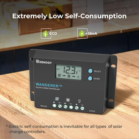 Renogy Wanderer 10A IP32 waterproof rating supports harsh environments.