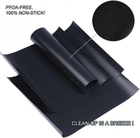 Renook grill mats for outdoor grilling, keeps grill clean and food intact.