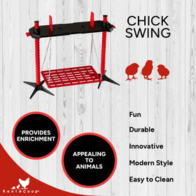 RentACoop Chick Swing wide stable feet supporting multiple chicks
