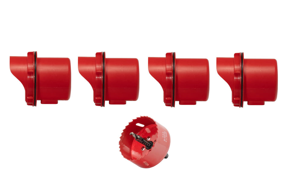 RentACoop Chick2Chicken 4-port feeder kit ready for easy setup.