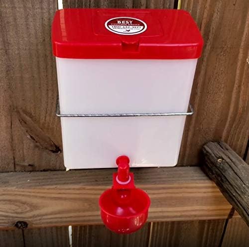 RentACoop bottle bracket placed near perches invites birds to sip during roosting.