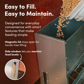 RentACoop easy-clean interior and magnetic lid add convenience