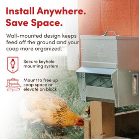 RentACoop magnetized lid helps deter pests while feeder remains accessible