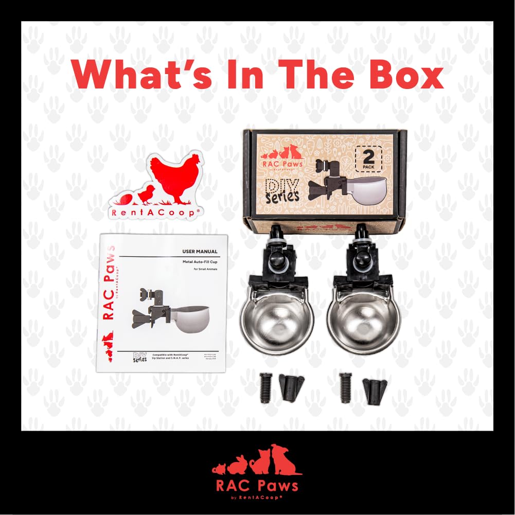 RentACoop Rac Paws clips and washers ensure stable mounting.