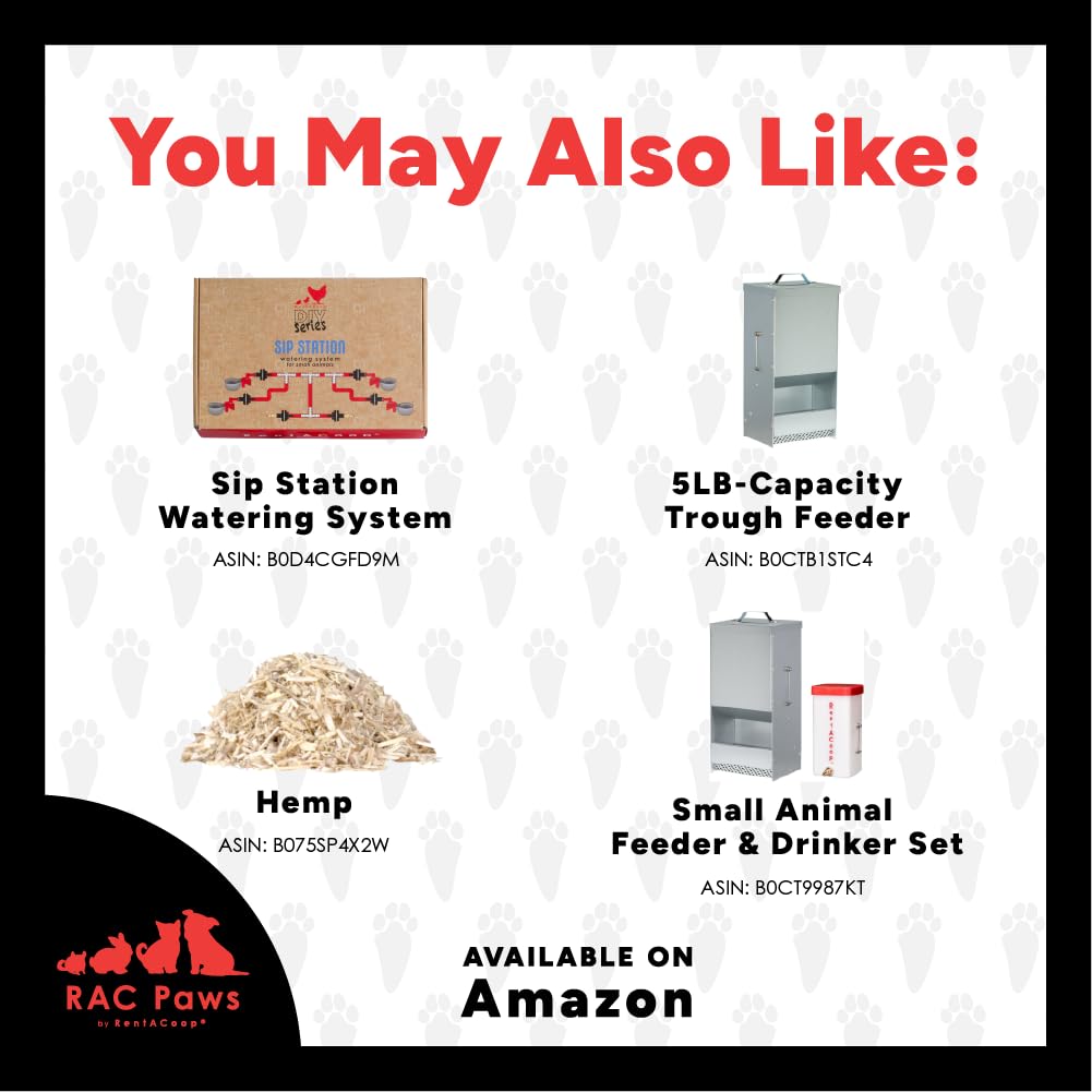 RentACoop Rac Paws compatible with 5-gallon buckets for scalability.