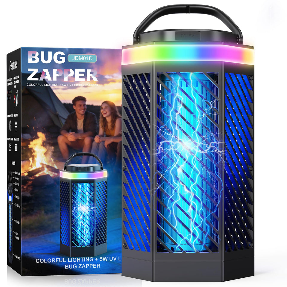 REOGLE Bug Zapper in outdoor night light mode for patio evenings