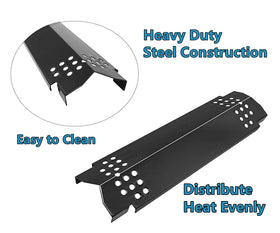 Replace-Parts grill heat plates Nexgrill 720-0882A top view, helps maintain accurate flame distribution