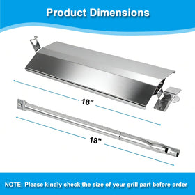 Replace Parts Magma burner 18-inch with screw provides easy installation and secure fit.
