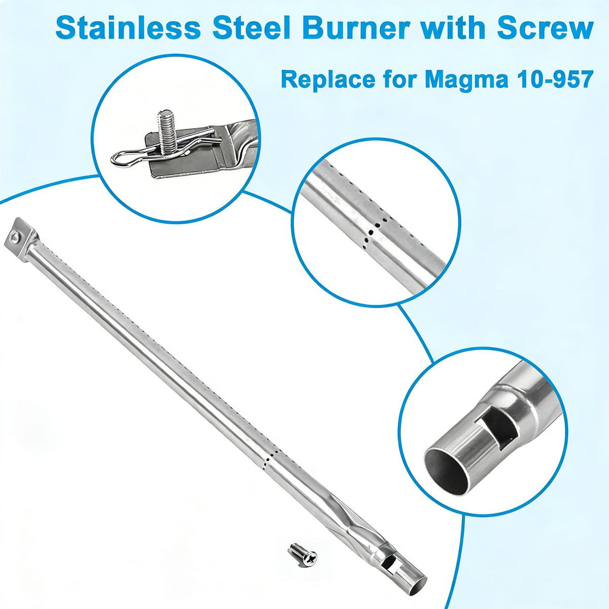 Replace Parts Magma radiant plate replacement promotes uniform cooking surface heat.