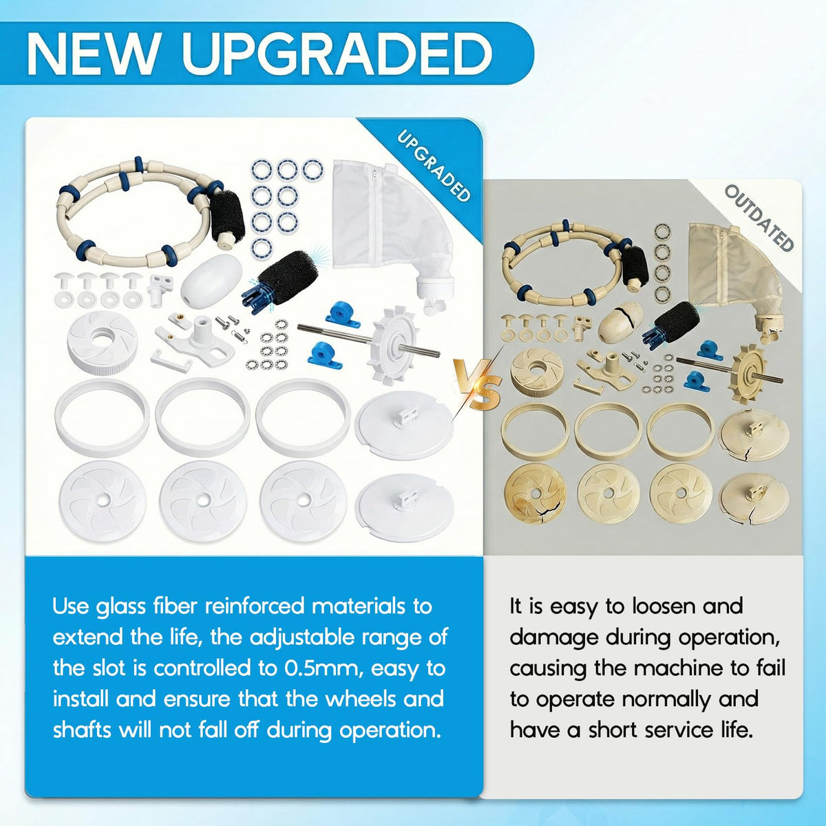 Replizo drive shaft supports steady propulsion and cleaner movement