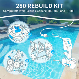 Replizo wheel bearings reduce play for consistent cleaning cycles