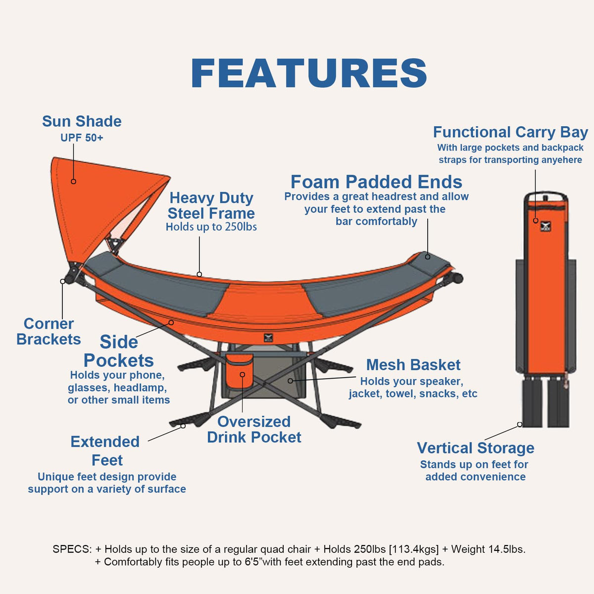 Republic of Durable Goods Mock ONE rugged framing supports relaxing naps anywhere outdoors