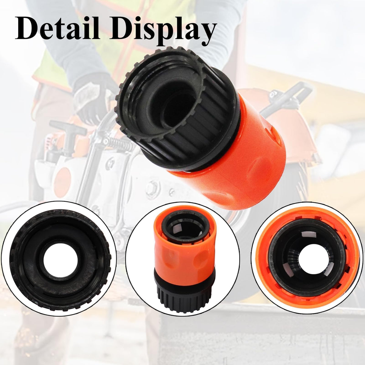 Repustor 3/4-inch sleeve hose connector for standard fittings.
