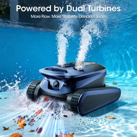 RERIOU SAT40 rear scrubber maintains wall contact for complete pool edges