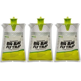 RESCUE! Big Bag Fly Trap exterior hanging setup for outdoor fly control.