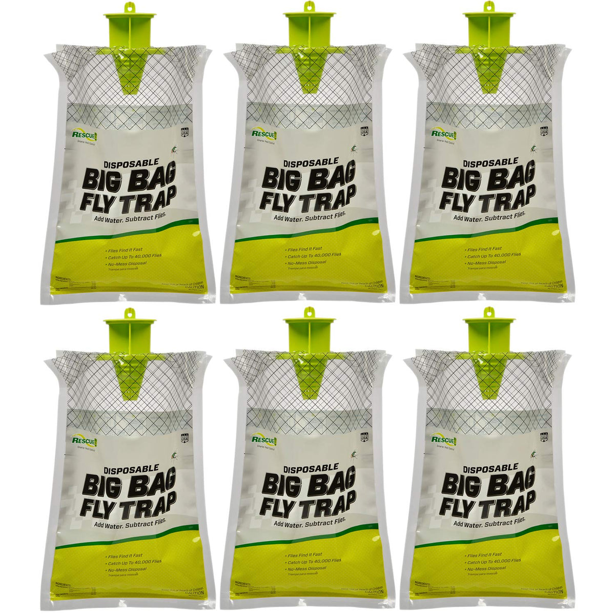 RESCUE! Big Bag Fly Trap outdoor setup for large yard fly control.