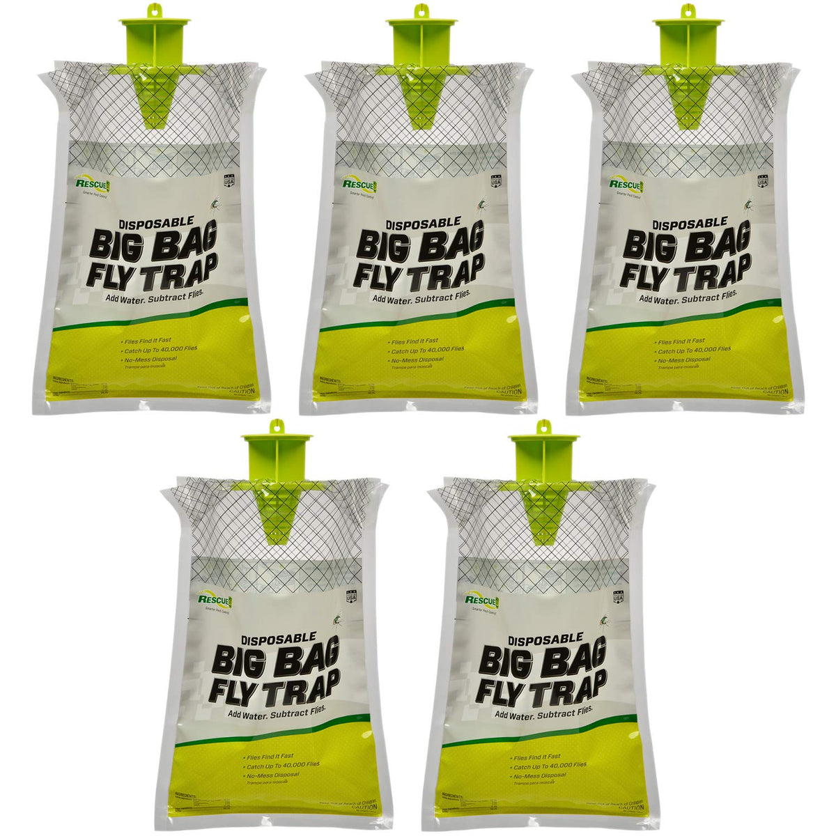 RESCUE! Big Bag Fly Trap outdoor setup showing easy installation and placement