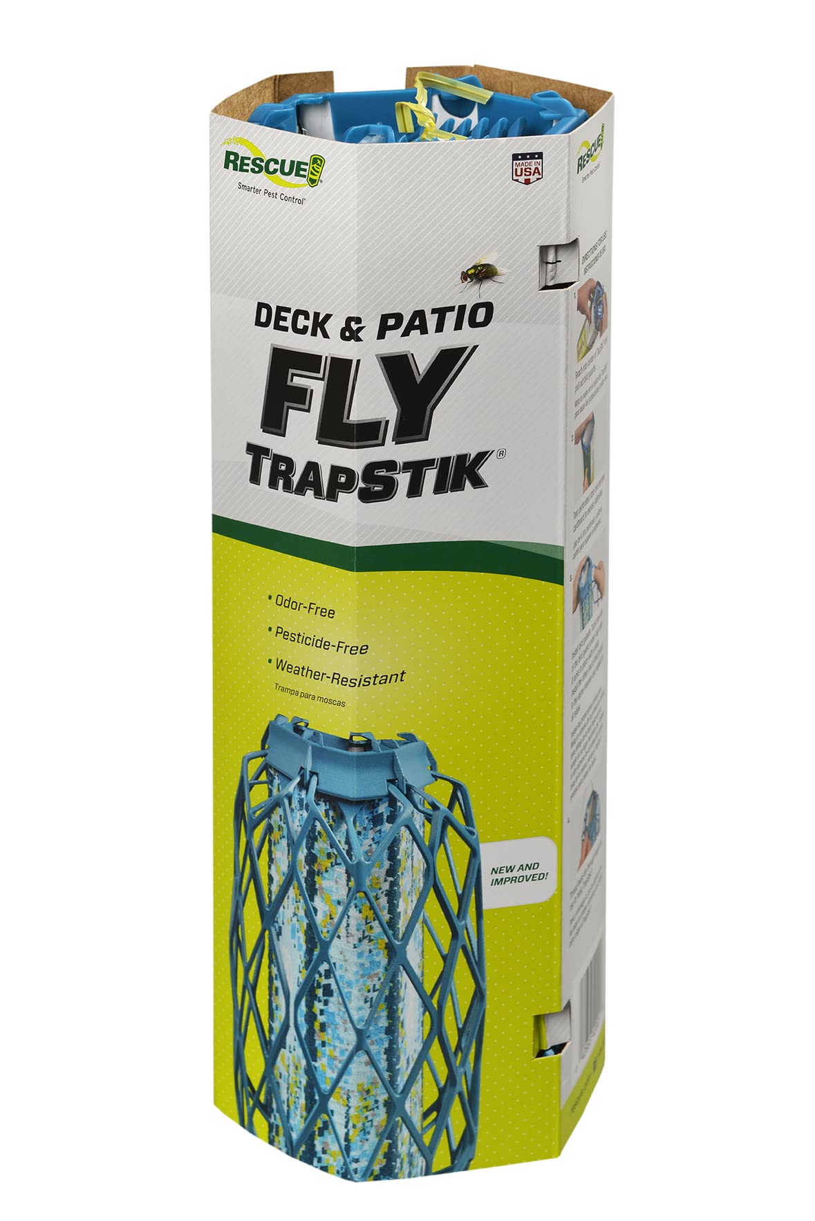 RESCUE! Deck & Patio Fly TrapStik sticky surface close-up showing adhesive area
