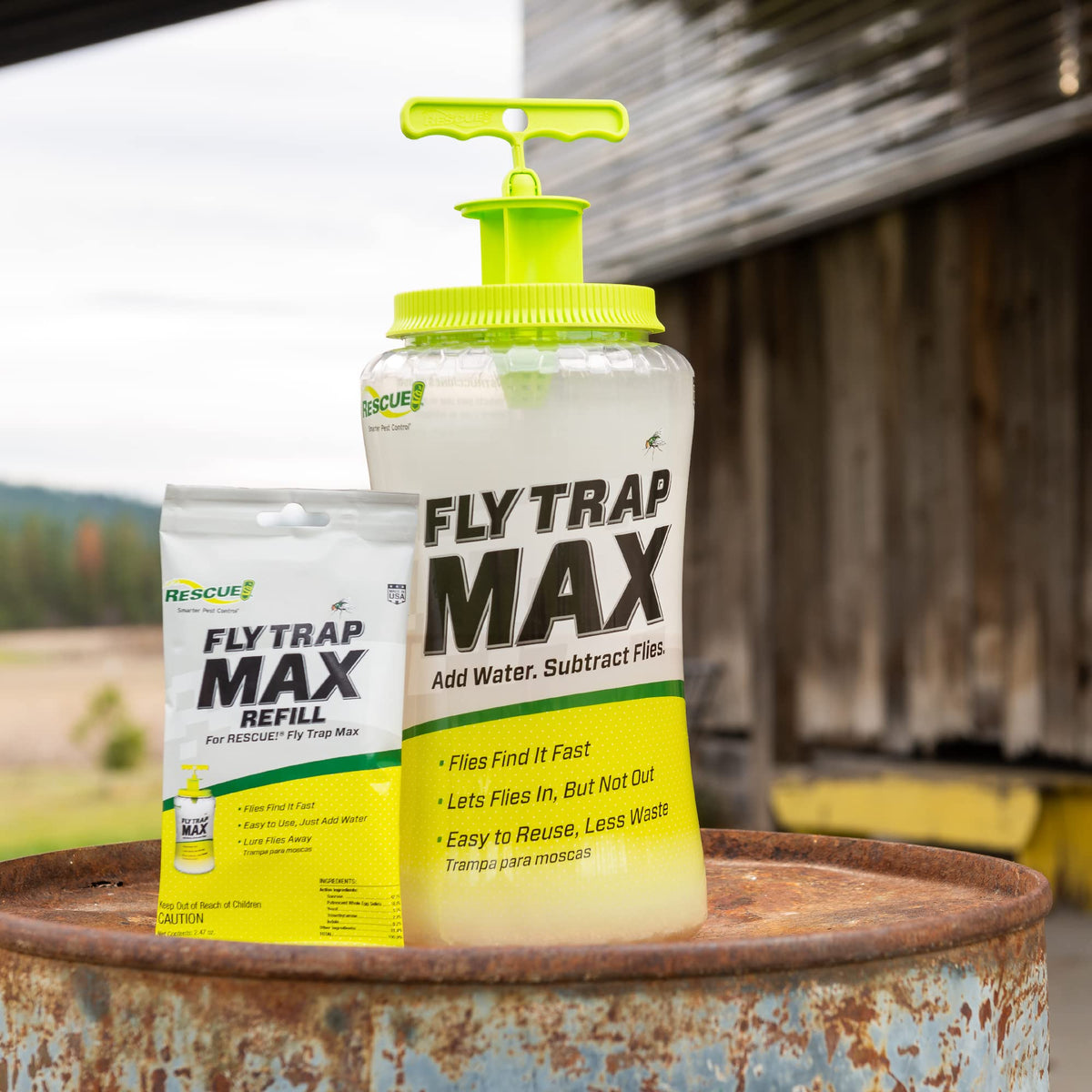 RESCUE! Fly Trap Max made in the USA ensures reliable quality.