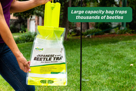 RESCUE! Japanese Beetle Trap attractant cartridge draws beetles away from ornamentals.