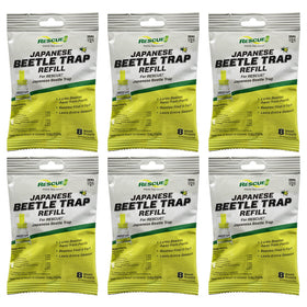 RESCUE! refill lure closeup attracting beetles to the trap and away from plants