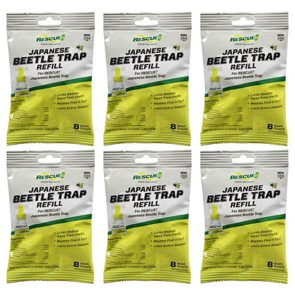 RESCUE! refill lure closeup attracting beetles to the trap and away from plants