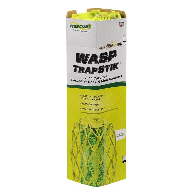 RESCUE! Wasp TrapStik outer view demonstrates a chemical-free outdoor pest control option