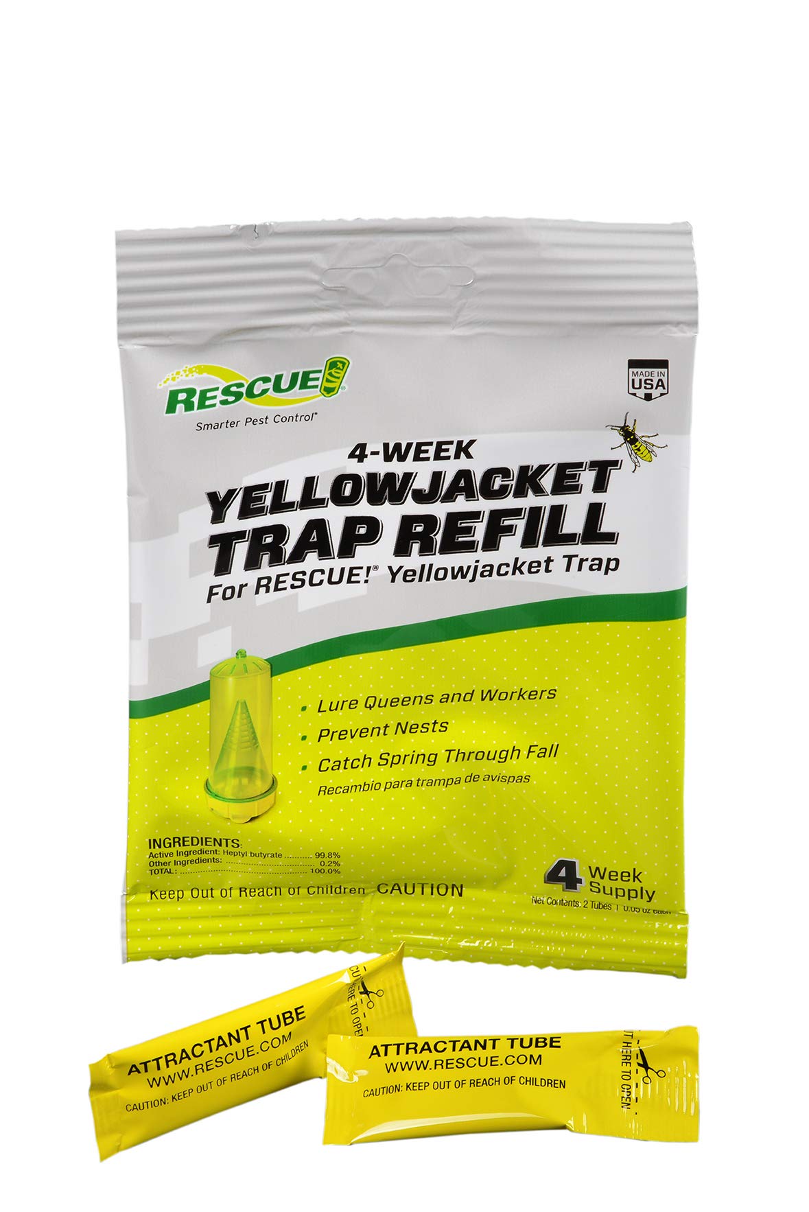 RESCUE! attractant front view shows vials for a four-week supply.