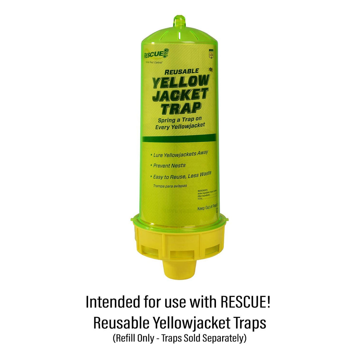 Queens and workers are drawn by RESCUE! attractant, reducing pests in outdoor spaces.