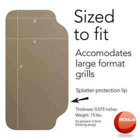RESILIA non-slip textured surface provides stable grill setup