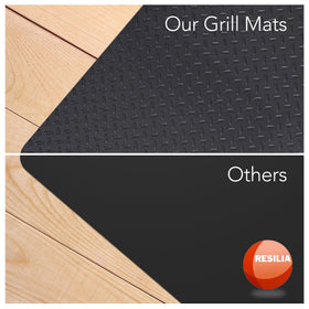 RESILIA grill mat textured surface provides traction for safer patio grilling.
