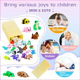 ResinGlow compact mini animals display on shelves or desks.