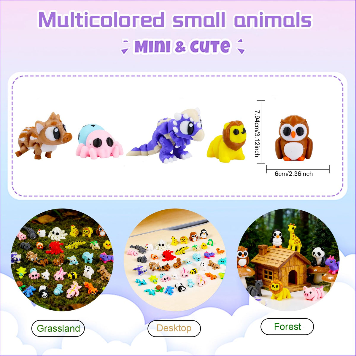 ResinGlow gift-ready mini animals suitable for birthdays and crafts.
