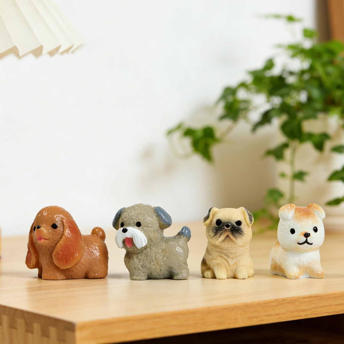 ResinGlow mini dog figurines vivid details for cake toppers and DIY crafts