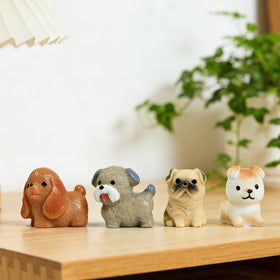ResinGlow mini dog figurines vivid details for cake toppers and DIY crafts