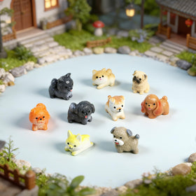 ResinGlow mini dogs figurines ideal for party tables and classroom treasure boxes