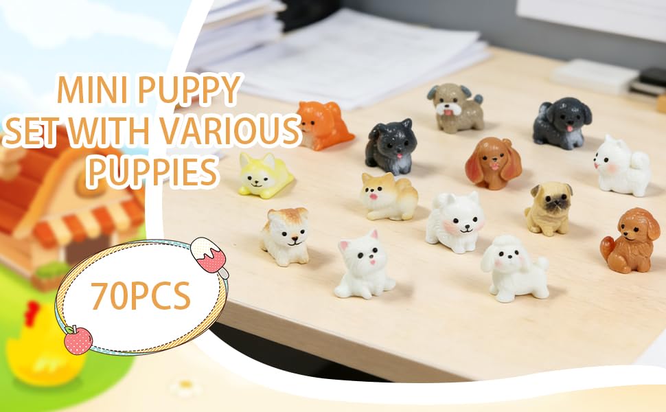ResinGlow miniature dogs friendly accents for cake toppers and holiday crafts