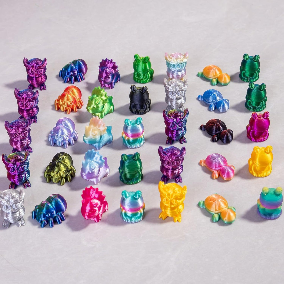 ResinGlow spider gradient mini figurine enhances tiny collection displays.