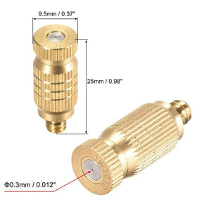 RESNSTAR brass misting nozzle close-up 0.012 inch orifice ensures steady spray