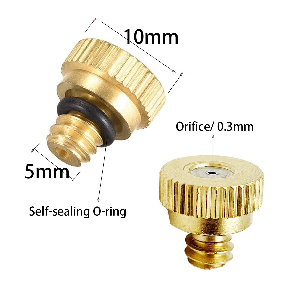 RESNSTAR brass misting nozzle in greenhouse humidification setup for healthy plants