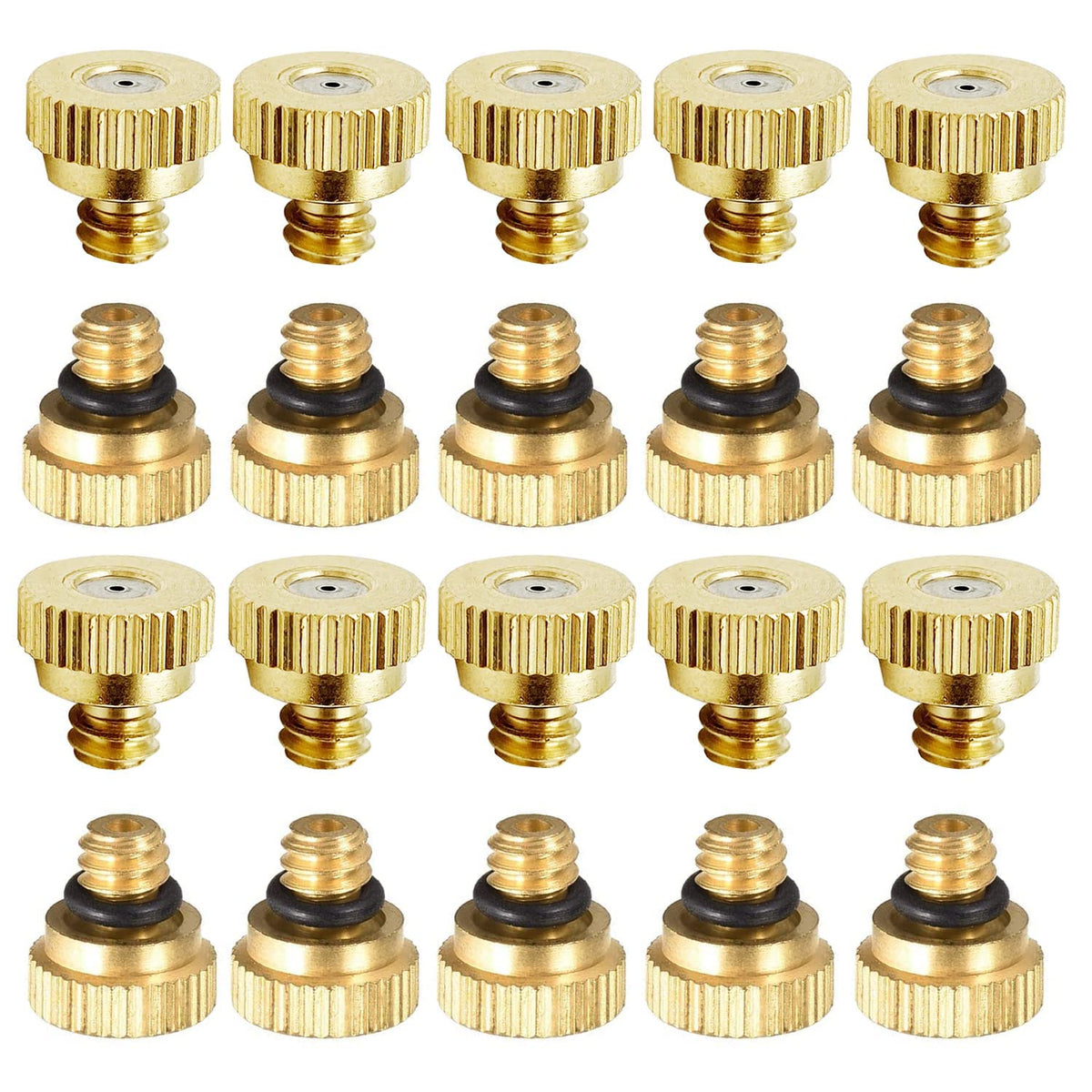 RESNSTAR brass misting nozzle tee for 10-24 UNC fits garden irrigation with easy install