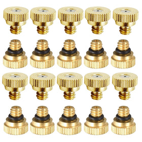 RESNSTAR brass misting nozzle tee for 10-24 UNC fits garden irrigation with easy install