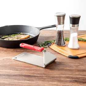 Restaurantware Met Lux steak press hanging hole for simple storage.