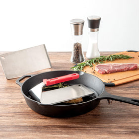 Restaurantware Met Lux steak press packaging shows compact single-pack unit.