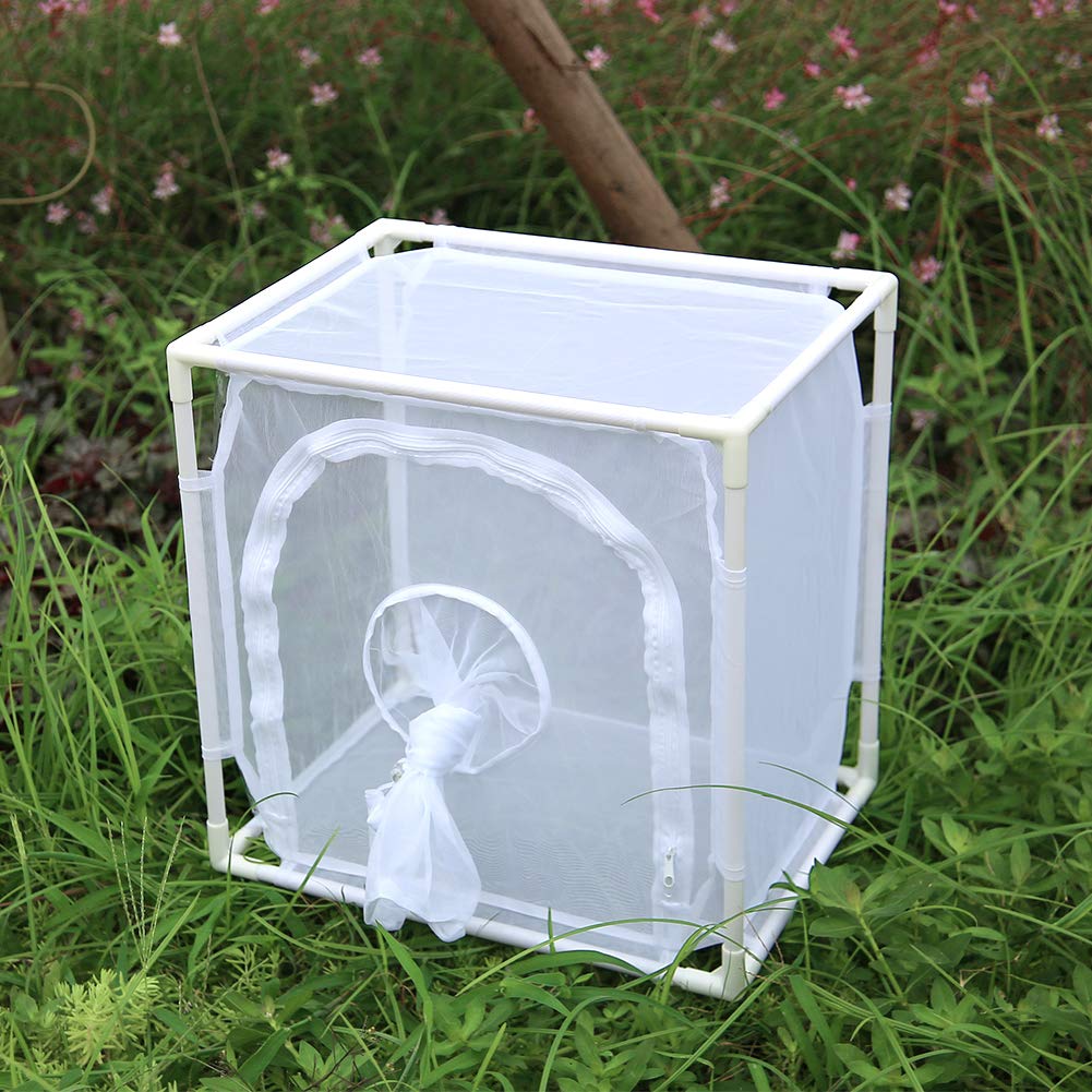 RESTCLOUD Monarch habitat frame detail highlights sturdy PVC poles and connectors.