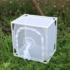 RESTCLOUD Monarch habitat frame detail highlights sturdy PVC poles and connectors.